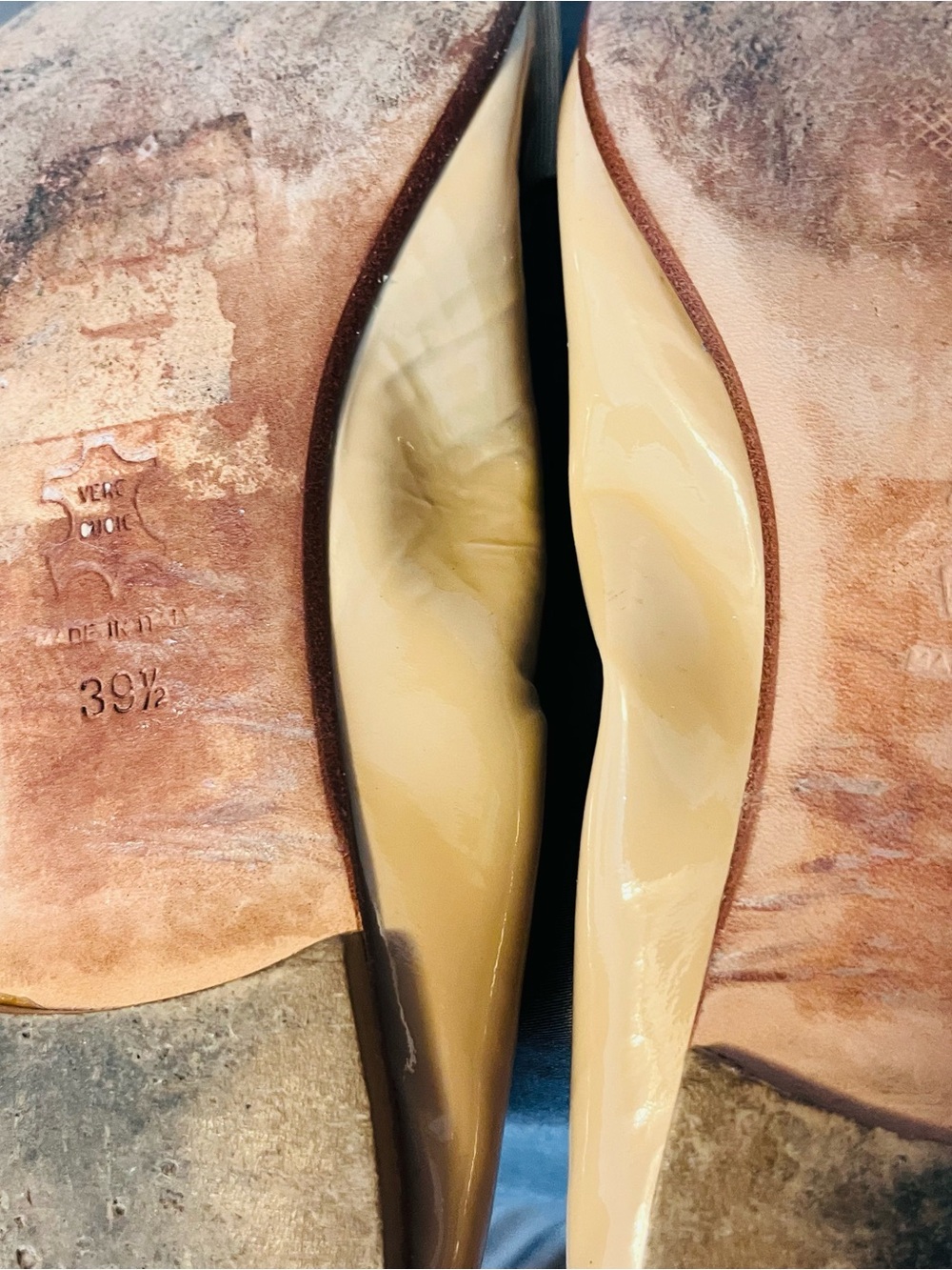 Ferca 81 Marigold Patent Leather Ballet Flats with Bow, Sz. 39.5 - Picture 5 of 7